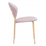Clyde Dining Chair (Set of 2) Pink & Gold