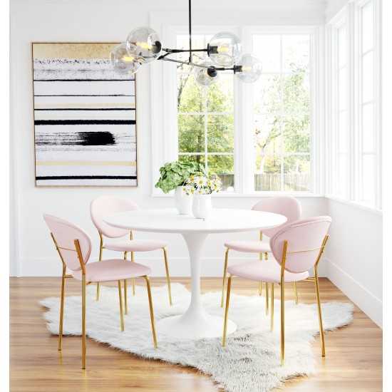Clyde Dining Chair (Set of 2) Pink & Gold