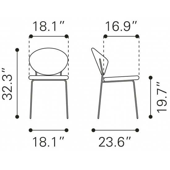 Clyde Dining Chair (Set of 2) Pink & Gold