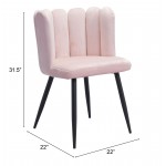 Adele Dining Chair (Set of 2) Pink