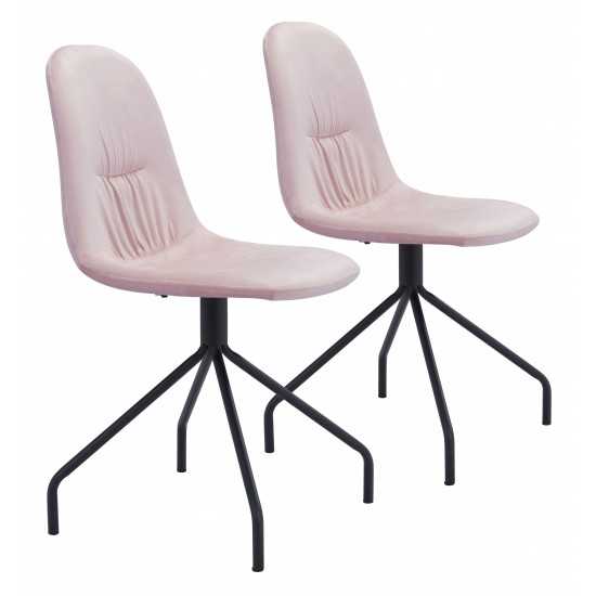 Slope Dining Chair (Set of 2) Pink