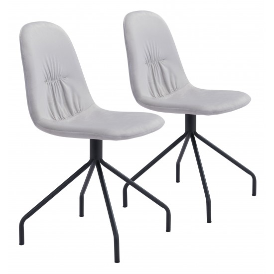 Slope Dining Chair (Set of 2) Light Gray