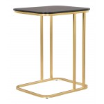 Alma C-Side Marble Table Black & Gold