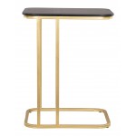 Alma C-Side Marble Table Black & Gold