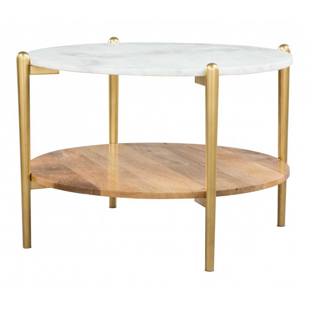 Mina Coffee Marble Table White & Gold Mina Coffee Marble Table White & Gold