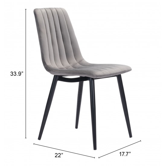 Dolce Dining Chair (Set of 2) Gray