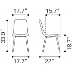 Dolce Dining Chair (Set of 2) Gray