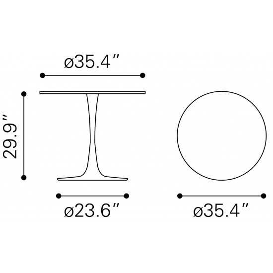 Opus Dining Table White