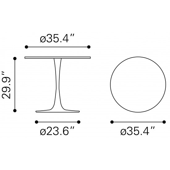 Opus Dining Table Brown & Black