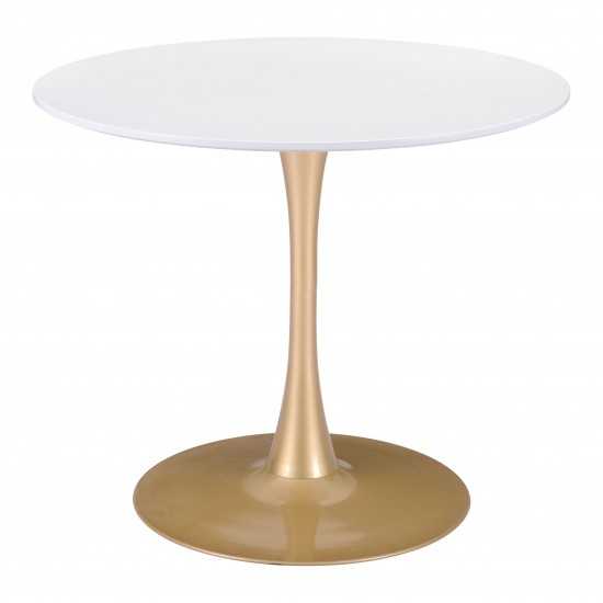 Opus Dining Table White & Gold