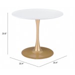 Opus Dining Table White & Gold