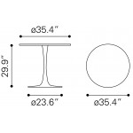 Opus Dining Table White & Gold