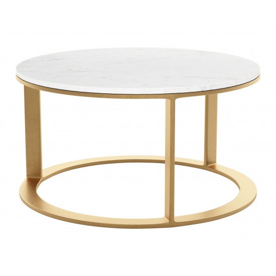 Helena Marble Coffee Table White & Gold