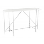 Titan Marble Console Table White & Silver