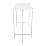 Titan Marble Console Table White & Silver