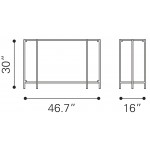 Titan Marble Console Table White & Silver