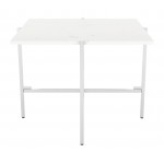 Titan Marble Side Table White & Silver