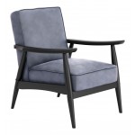 Rocky Velvet Arm Chair Gray