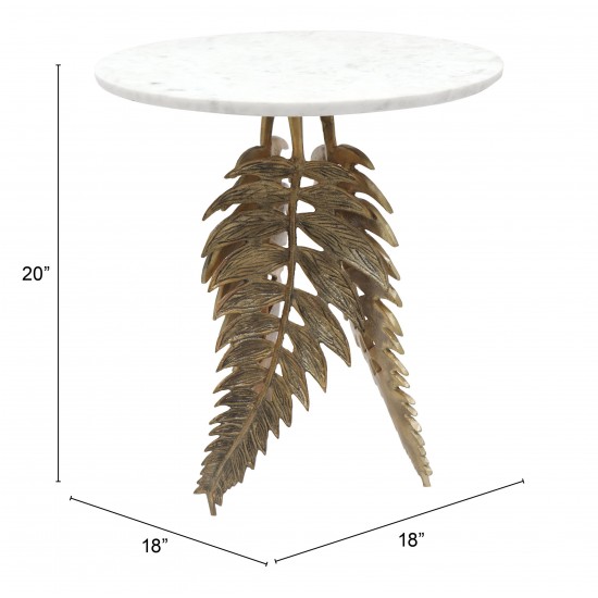 Neruda Marble Side Table Gold