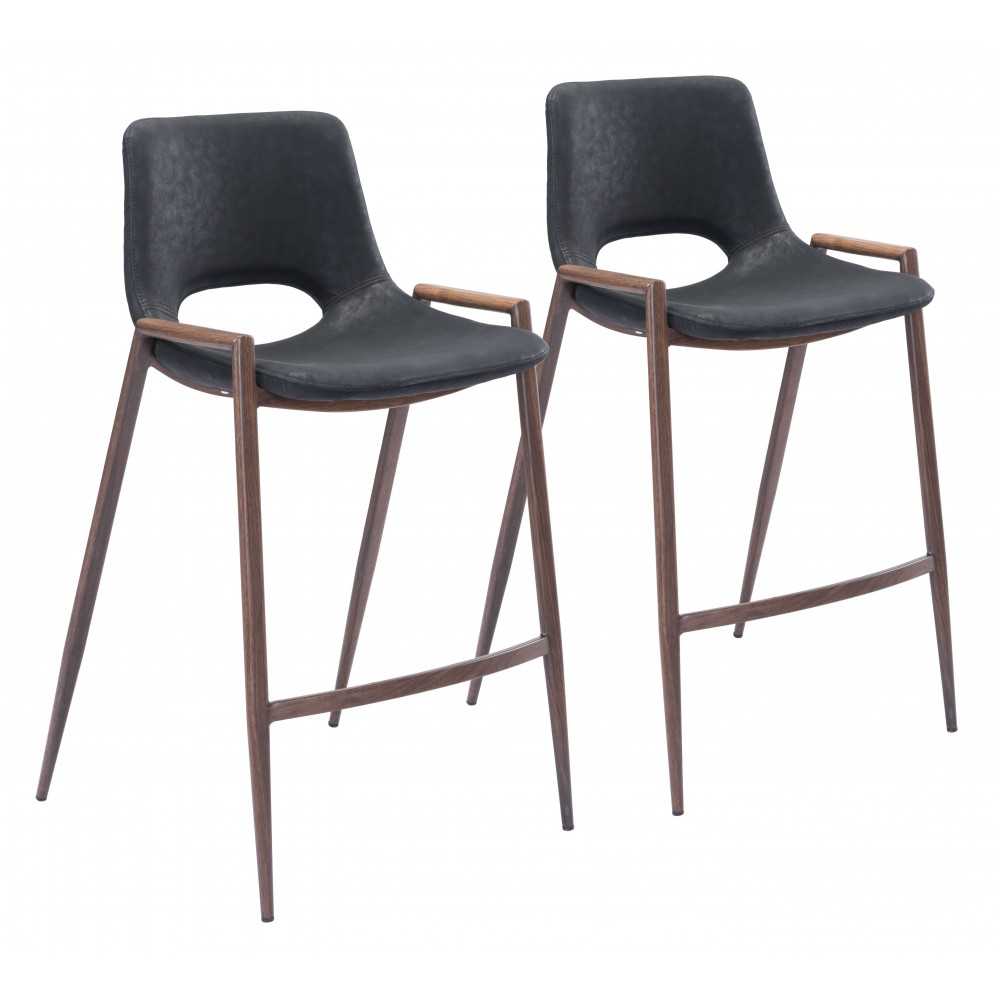 Desi Counter Chair (Set of 2) Black