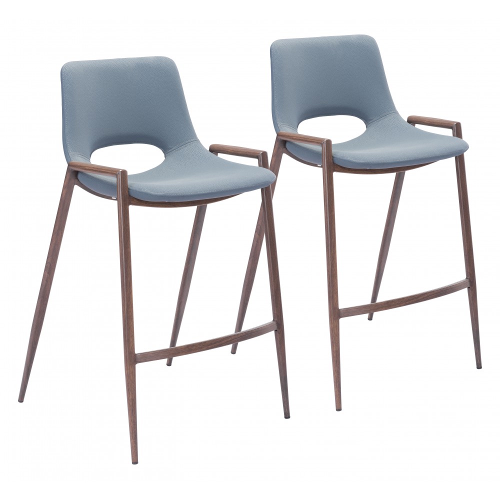 Desi Counter Chair (Set of 2) Gray