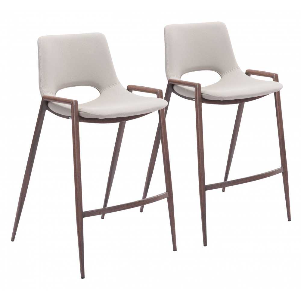 Desi Counter Chair (Set of 2) Beige