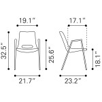 Desi Dining Chair (Set of 2) Gray