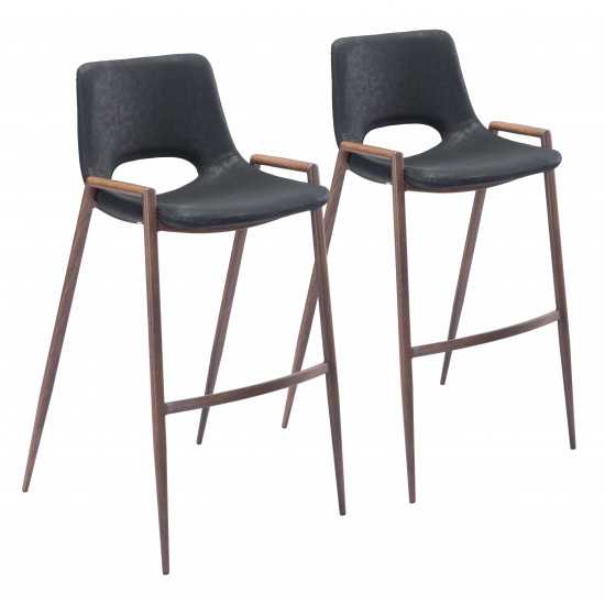 Desi Bar Chair (Set of 2) Black