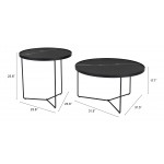 Set of 2 Harrison Coffee Tables Black