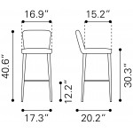 Manchester Bar Chair Gray