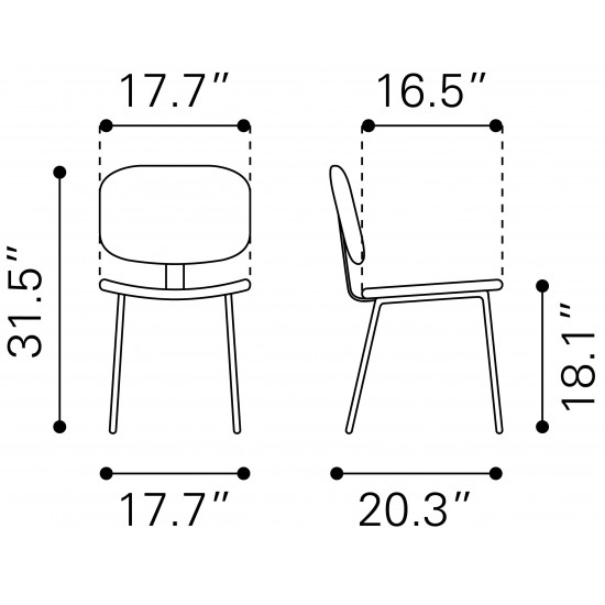 Worcester Dining Chair (Set of 2) Gray