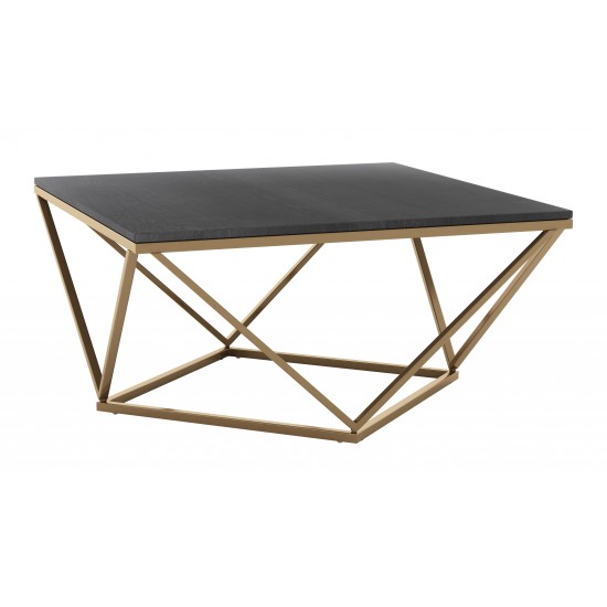 Verona Marble Coffee Table Black & Gold