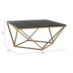 Verona Marble Coffee Table Black & Gold