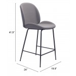 Miles Counter Chair Gray