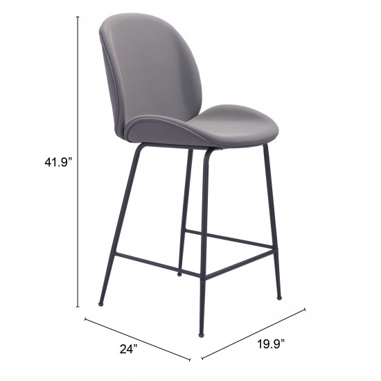 Miles Counter Chair Gray