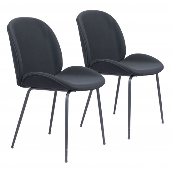 Miles Dining Chair (Set of 2) Black