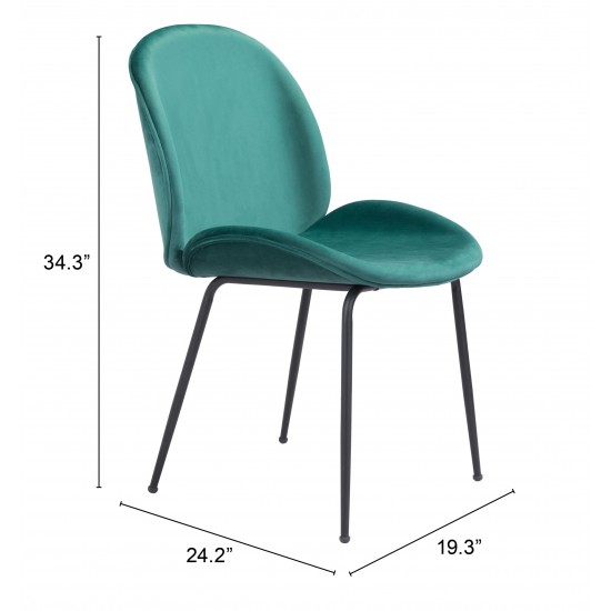 Miles Dining Chair (Set of 2) Green