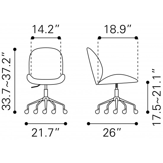 Miles Office Chair Gray