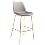 Tony Bar Chair Gray & Gold