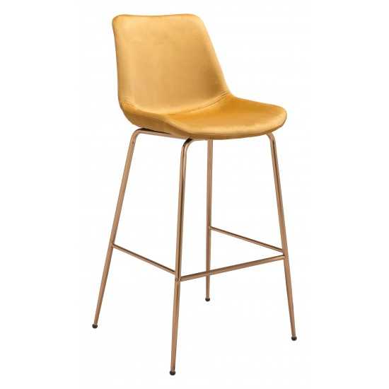 Tony Bar Chair Yellow & Gold