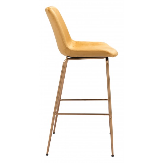 Tony Bar Chair Yellow & Gold