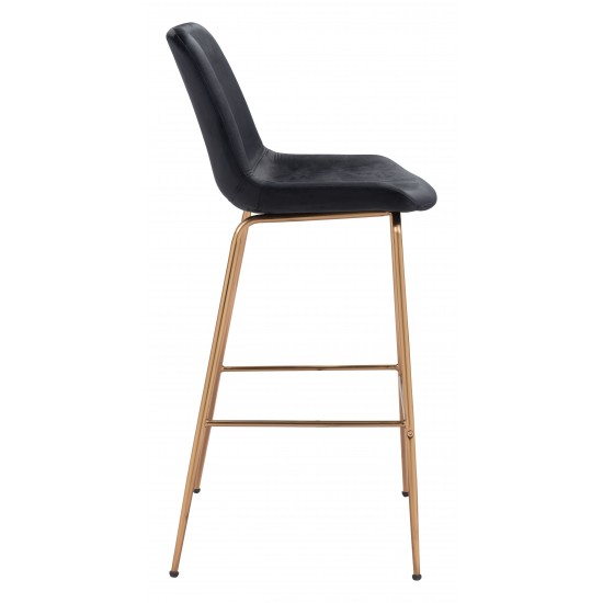 Tony Bar Chair Black & Gold