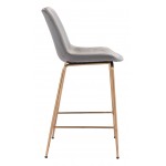 Tony Counter Chair Gray & Gold