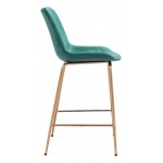 Tony Counter Chair Green & Gold