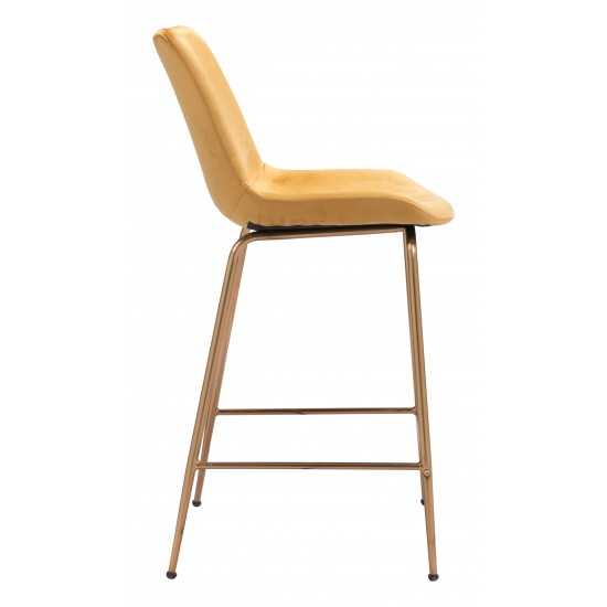 Tony Counter Chair Yellow & Gold