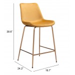 Tony Counter Chair Yellow & Gold