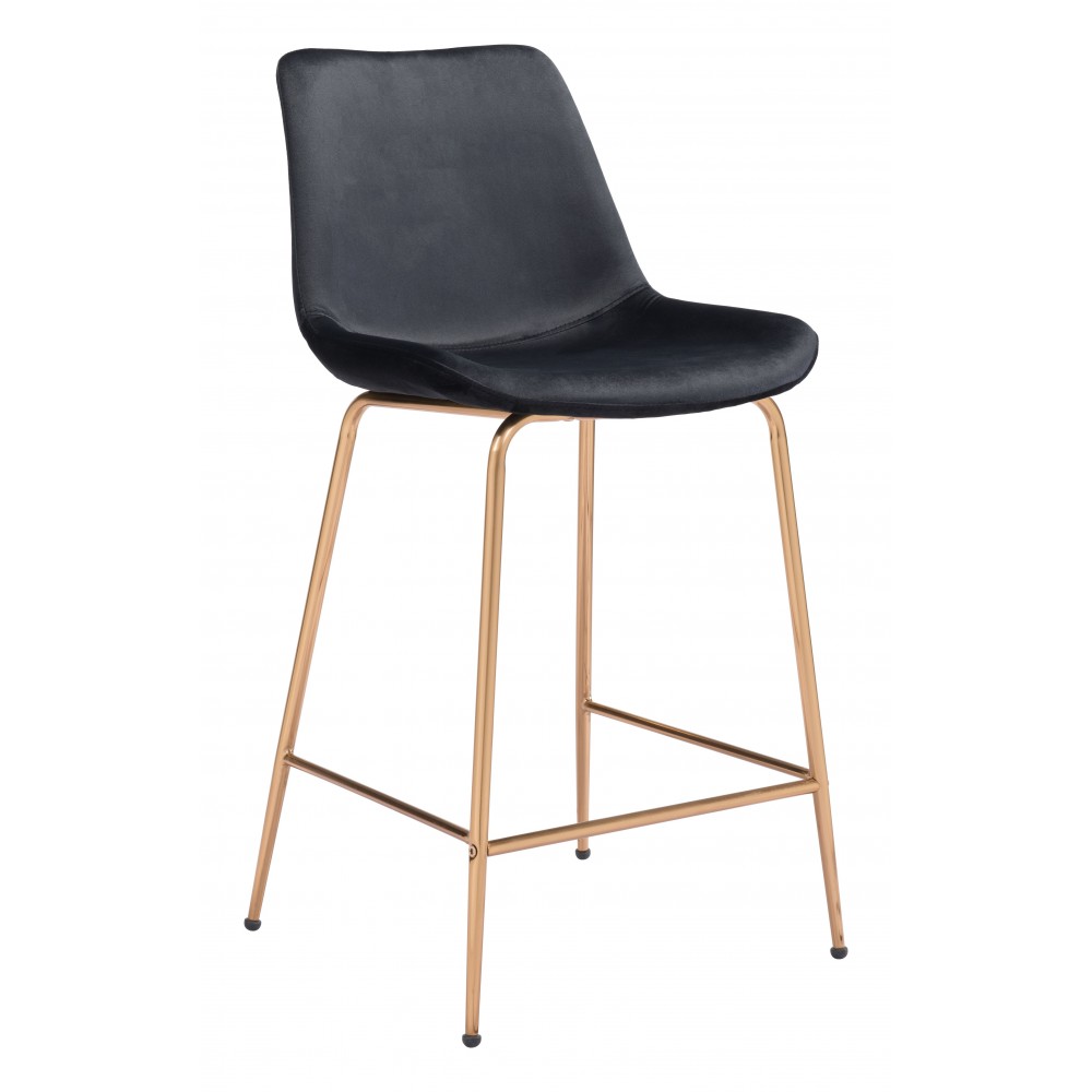 Tony Counter Chair Black & Gold