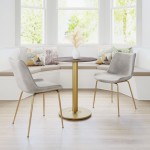 Tony Dining Chair (Set of 2) Gray & Gold