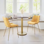 Tony Dining Chair (Set of 2) Yellow & Gold