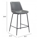 Byron Counter Chair Gray